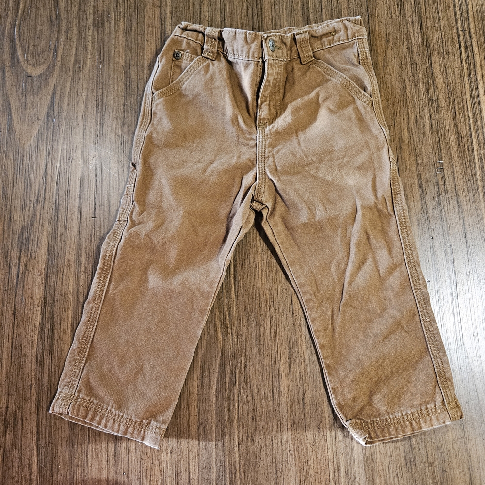 Wrangler Kids Tan Casual Pants Adjustable Waist Size 2T Adjustable Waist